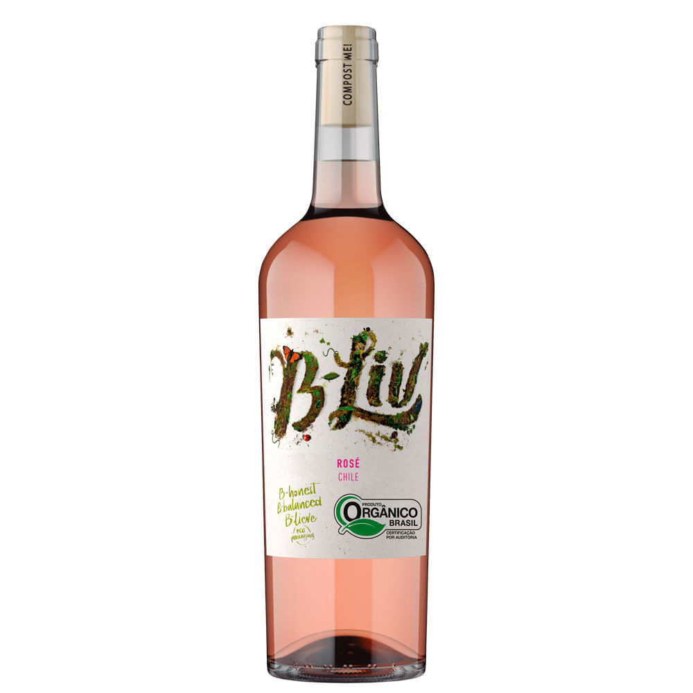 Vinho Rosé B-Liv Orgânico 750ml